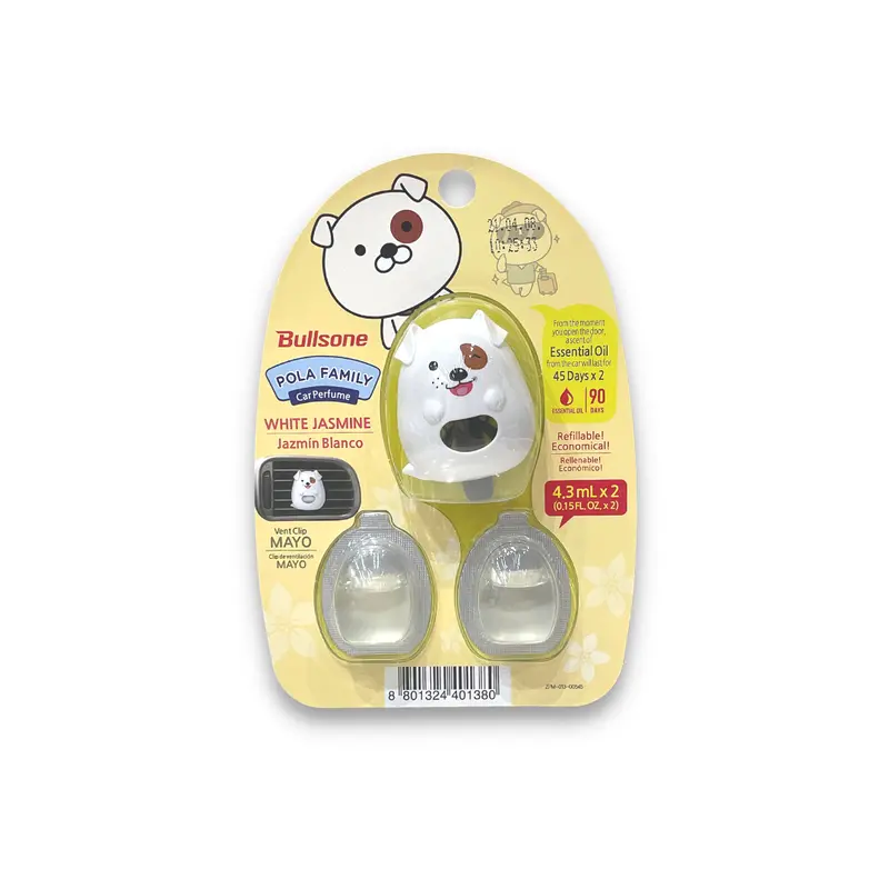 Bullsone (Local Stock) Bullsone (Ver 2021) Pola Family Vent Clip 4.3Ml - Natural Essential Oils, Car Freshener Mongyi Lavender 1