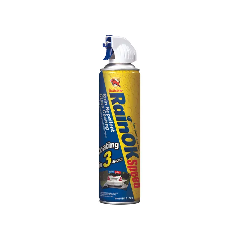 Bullsone Rain Repellant Rainok Speed Spray  380Ml - Rain Water Repellent Coating For Car Glass/Surface/Mirror/Windscreen 1