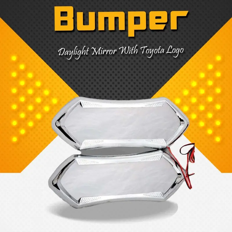 Bumper Daylight Mirror With Toyota Logo 1