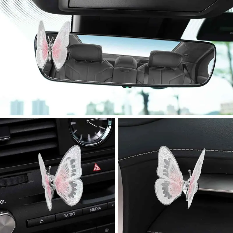 Butterfly Car Dashboard Decoration With Multi Color - Decorative Accessory For Car Interior 1
