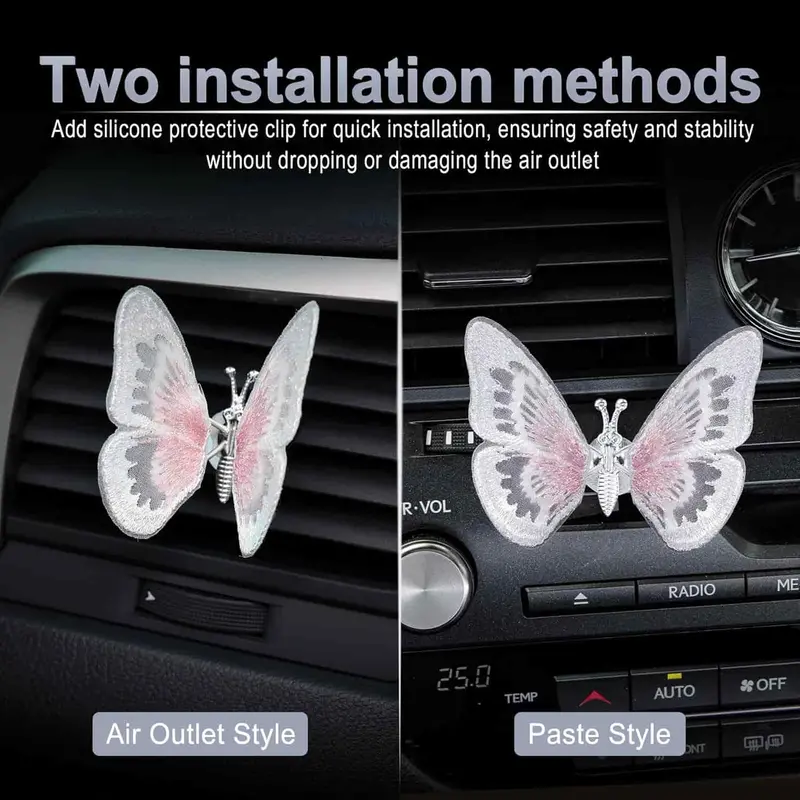 Butterfly Car Dashboard Decoration With Multi Color - Decorative Accessory For Car Interior 2