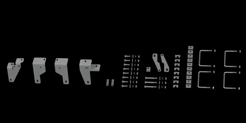 B&W Hitches 2013-2022 Ram 3500 Custom Installation Brackets For Universal Mounting Rails 1