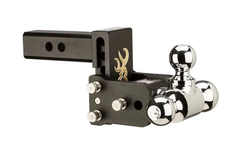 B&W Hitches B&W Tow And Stow Dual Ball 2" Adj Ball Mount 3" Drop/3-1/2" Rise, Browning 1