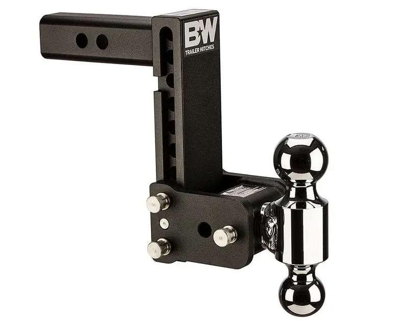 B&W Hitches B&W Tow And Stow Tri Ball 2" Adj Ball Mount 5" Drop/5-1/2" Rise, Black 1
