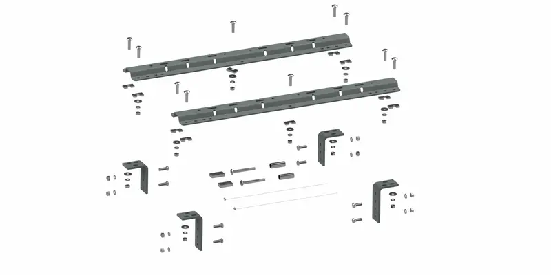 B&W Hitches Universal Mounting Rails For 5Th Wheel Hitches 1