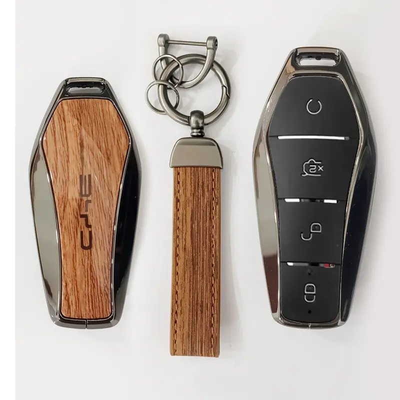 Byd Atto3 / Seal 6 Zinc Alloy Wood Key Cover (Multicolor) 3