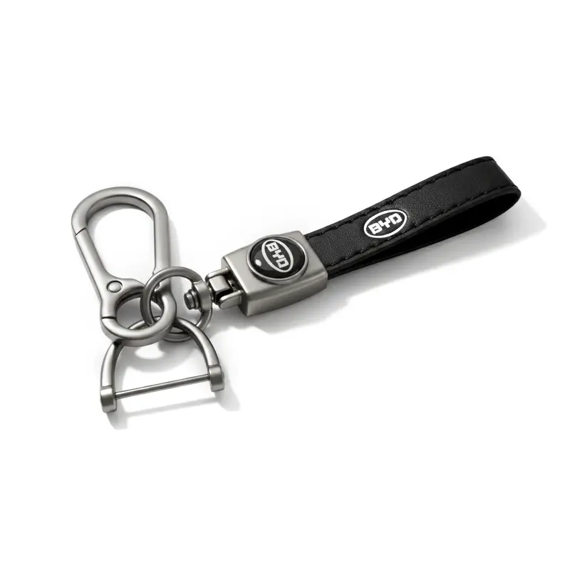 Byd Logo Luxury Slim Style Leather Keychain 1