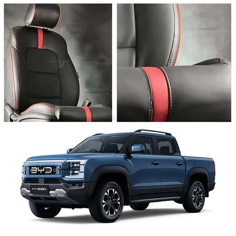 Byd Shark 6 Type R Black Red Seat Covers 2025-2026 1