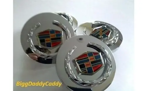 Cadillac 2 5/8Th" Chrome Factory Style Center Caps Set Of 4 1