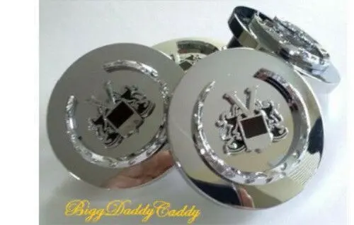 Cadillac 2 5/8Th" Chrome Vogue Emblem Center Caps Set Of 4 1