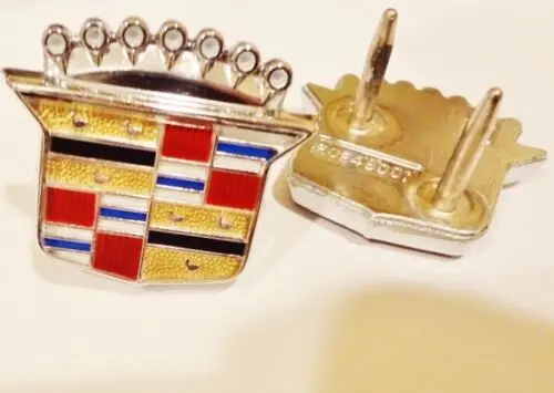Cadillac Chrome Roof Crest With Pins Emblems 1