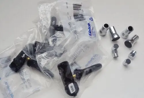 Cadillac Factory Gm Tire Pressure Sensors Tpms With Chrome Sleeves And Caps 1