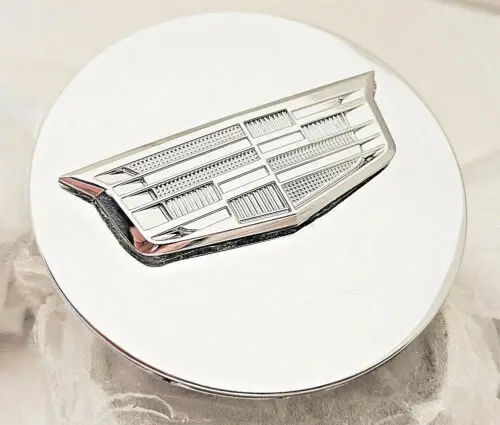 Cadillac New Style Chrome Center Cap With Chrome Crest Xt4 Xt5 Xt6 Ct5 Ct6 Set Of 4 Flat 1