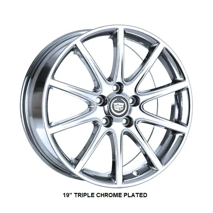Cadillac Xlr V 19" Factory Gm Triple Chrome Plated Wheels Super Super Rare 1