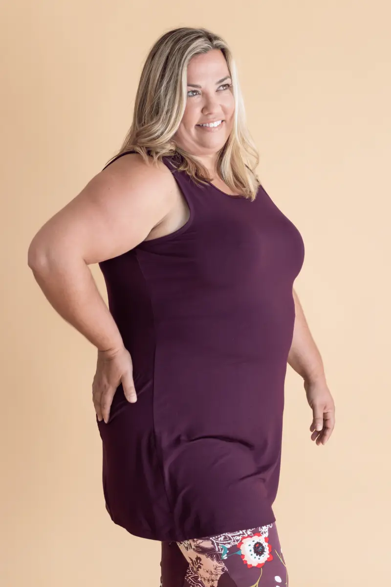Camisole Longue Yoga - Merlot 1