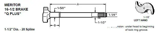 Camshaft Lh 1-1/2 28 Spl 24.125 Q+ Brkcs5510 1