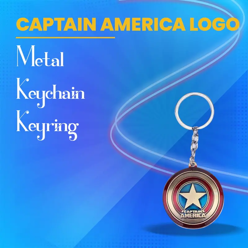 Captain America Metal Keychain Keyring 1