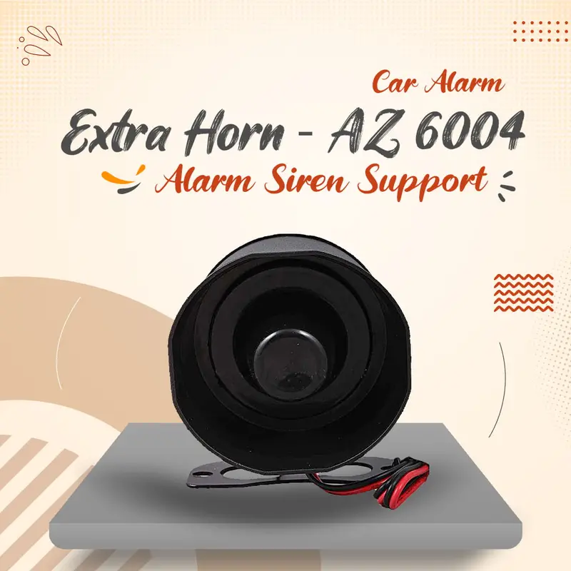 Car Alarm Extra Horn - Az 6004 - Alarm Siren Support  | Air Horn Car Alarm | Siren Alarm 1