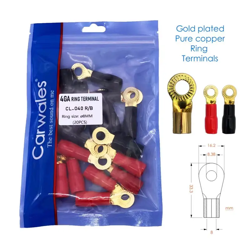 Car Audio 4Ga Ring Terminal (Per Pair) 1