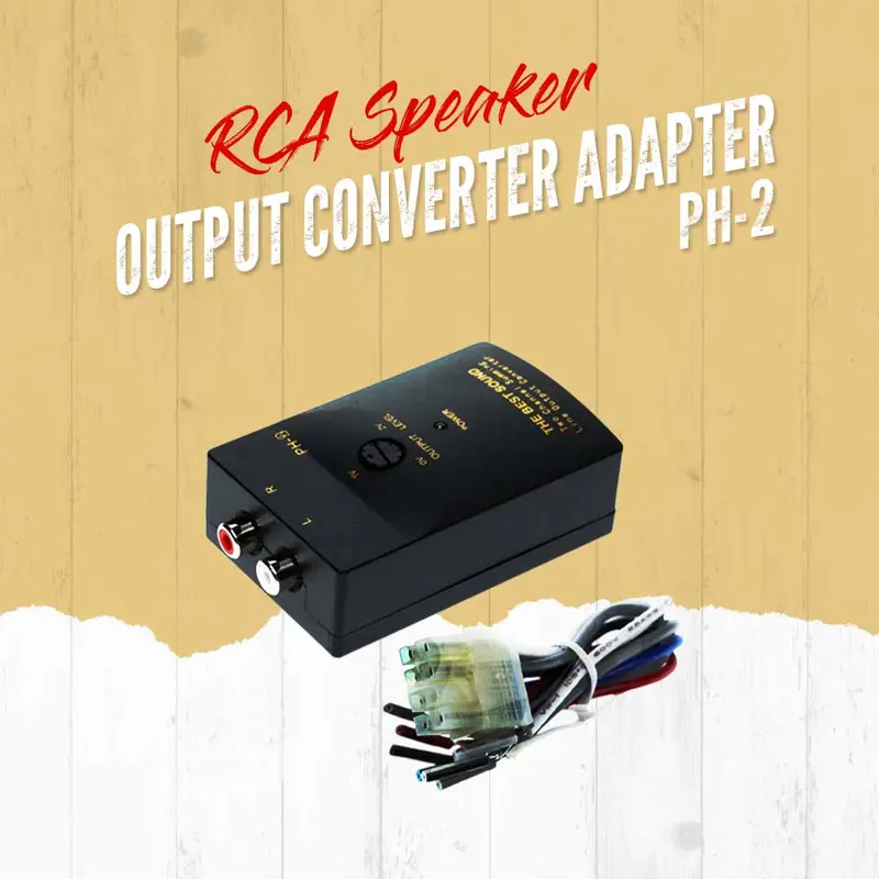 Car Audio Rca Speaker High To Low Level Output Converter Adapter Ph-2 1