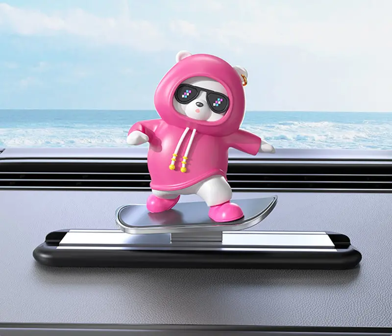 Car Automatic Sliding Skateboard Bear Alloy (Car Dashboard Decoration) 1