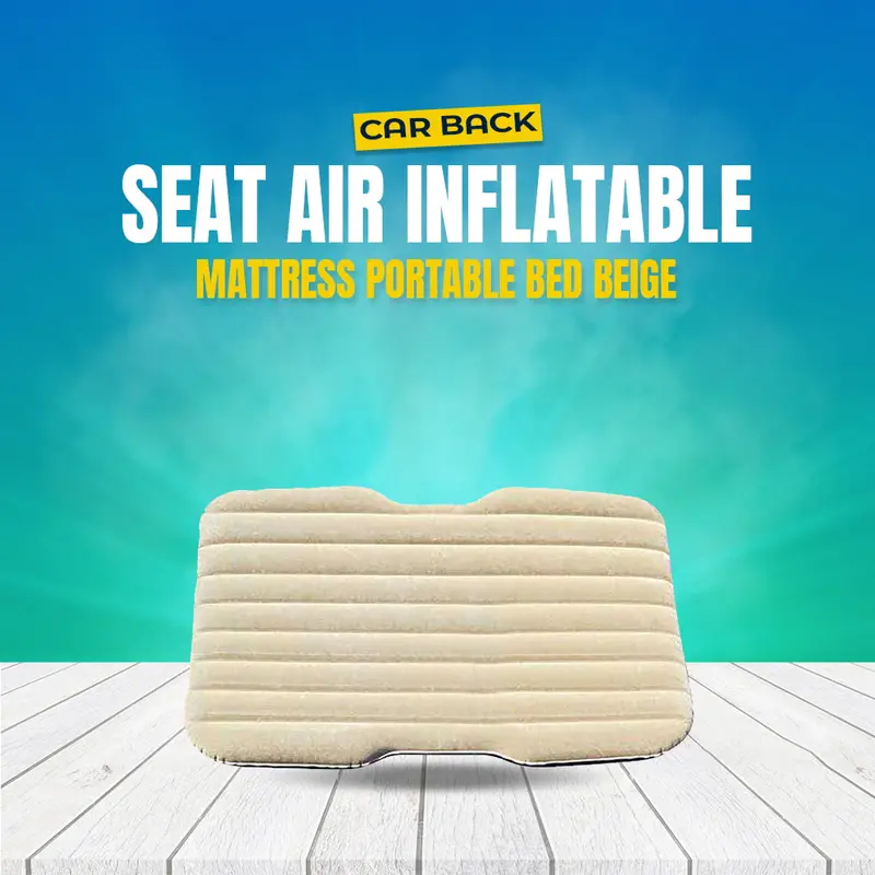 Car Back Seat Air Inflatable Mattress Portable Bed Beige 1