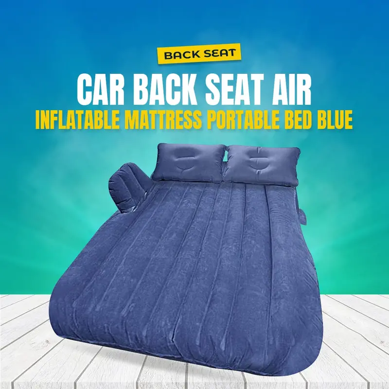 Car Back Seat Air Inflatable Mattress Portable Bed Blue 1
