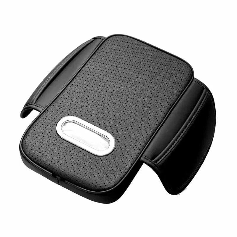 Car Center Console Armrest Cushion With Tissue Box Holder Black 2