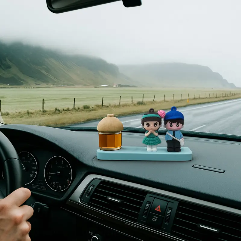 Car Couple Cartoon Dashboard Perfume 1