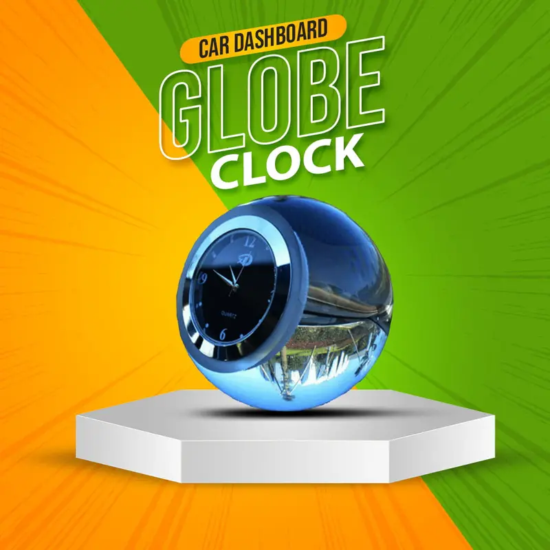 Car Dashboard Elegant Glass Globe Clock 1