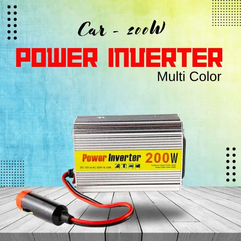 Car Dc To Ac Power Inverter Converter 200W Multi Color - Car Power Inverter Charger Converter Adapter | Modified Sine Wave 1