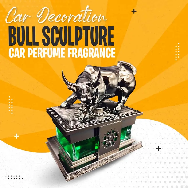 Car Decoration Bull Sculpture Perfume Fragrance For Dashboard V1 - Multi Color 1