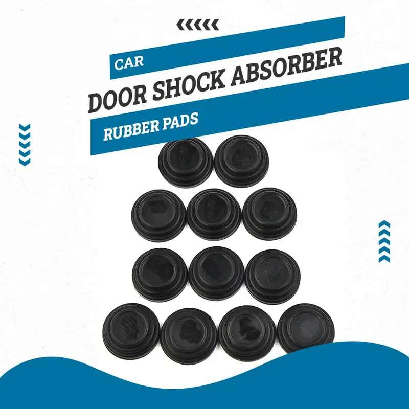 Car Door Shock Absorber Rubber Pads - Without Logo Black, 12 Pcs Car Protection Set | Door Protectors 1