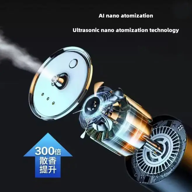 Car Electronic Incense Burner Auto Air Diffuser Aroma Fragrance Black 2