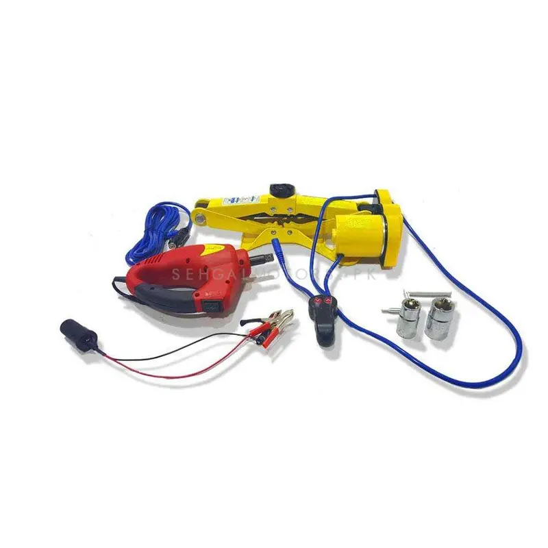 Car Electronic Jack With Wrench Kit Drill 2