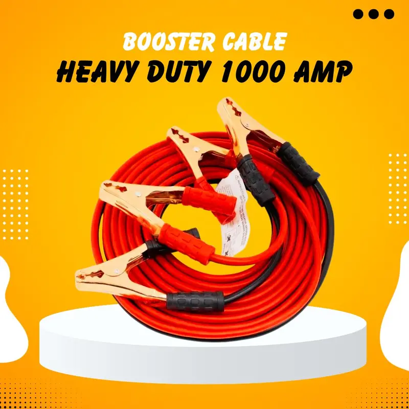 Car Emergency Maximus Jumper Starter Cable 1000 Amp - 7 Ft Length - Emergency Booster Cable - Battery Booster - Pure Cca Copper Coated 1