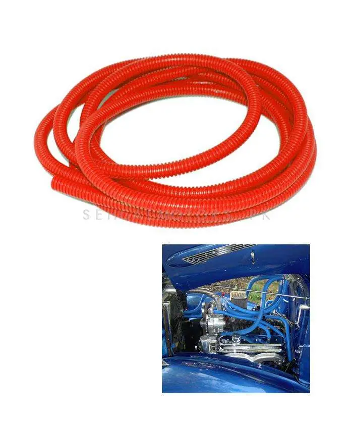 Car Engine Colorful Pipes Wire Dressing Kits Red 1