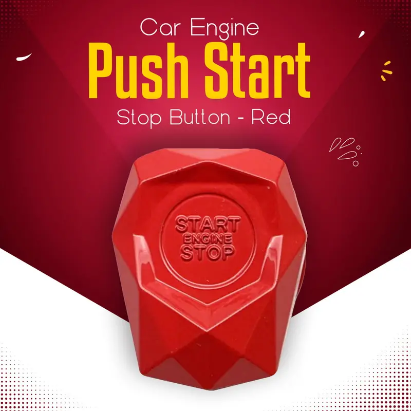 Car Engine Push Start Stop Button - Red 1