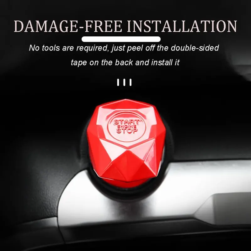 Car Engine Push Start Stop Button - Red 2