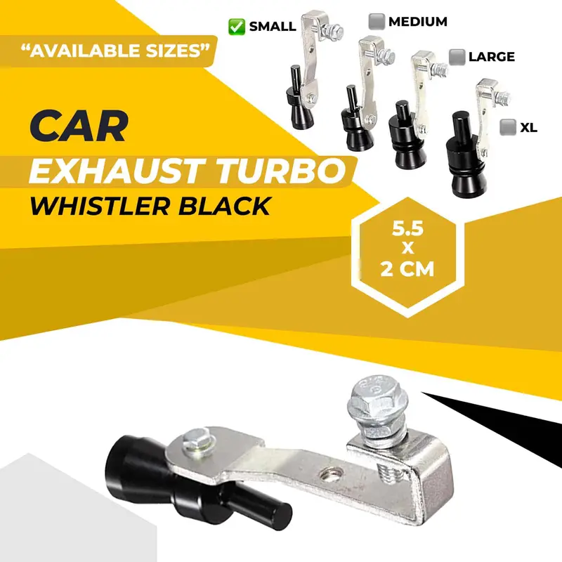 Car Exhaust Turbo Whistler Black - 5.5 X 2Cm 1