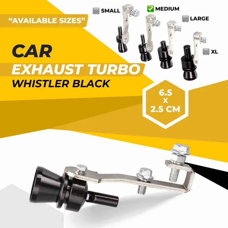 Car Exhaust Turbo Whistler Black - 6.5 X 2.5Cm 1