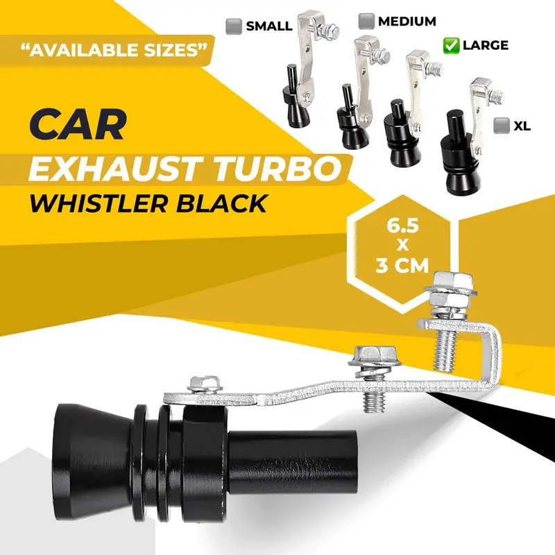 Car Exhaust Turbo Whistler Black - 6.5 X 3Cm 1