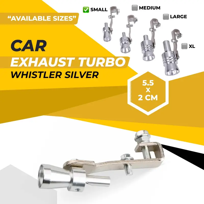 Car Exhaust Turbo Whistler Silver - 5.5 X 2Cm 1