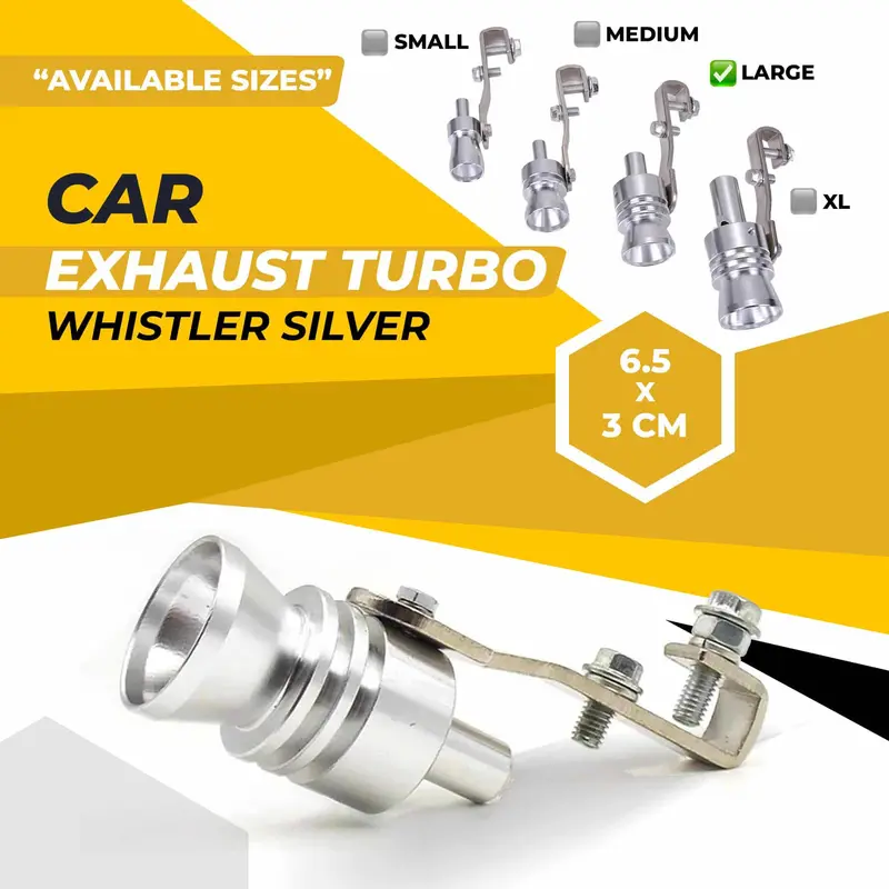 Car Exhaust Turbo Whistler Silver - 6.5 X 3Cm 1