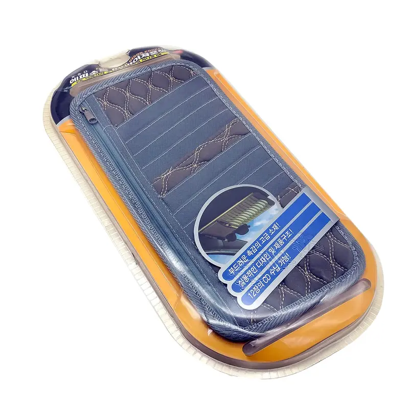 Car Fabric Sunvisor Cd's And Cards Pocket Holder - Grey 2