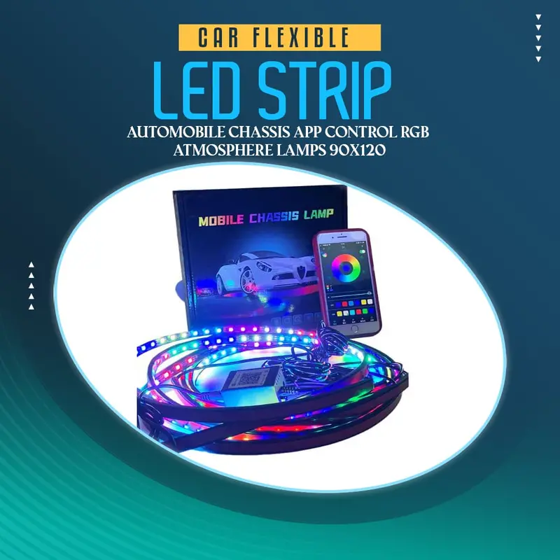 Car Flexible Led Strip Automobile Chassis App Control 90X120 - - Rgb Decorative Atmosphere Lamps 1
