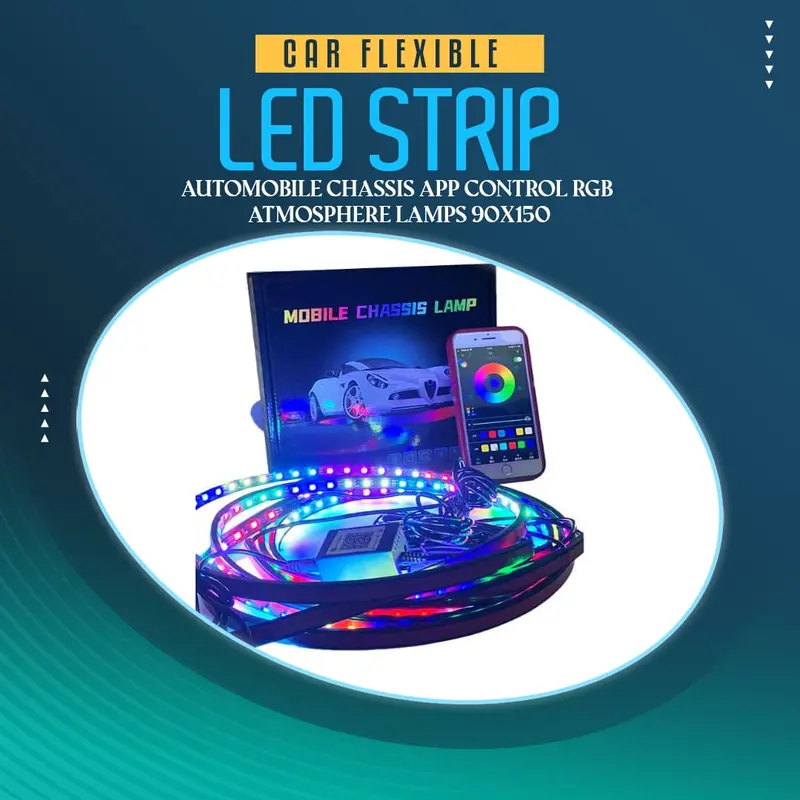 Car Flexible Led Strip Automobile Chassis App Control 90X150 - - Rgb Decorative Atmosphere Lamps 1