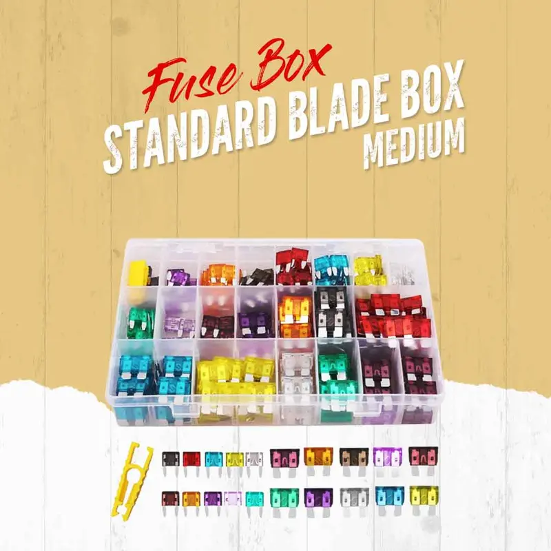 Car Fuse Box With Standard Medium Blade Fuses 1