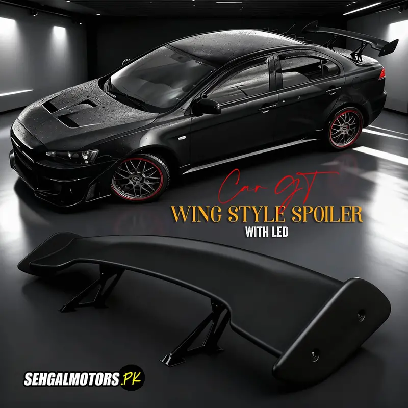Car Gt Wing Style Spoiler With Led - Trunk Spoiler | Baggage Spoiler Decorative Cover 1