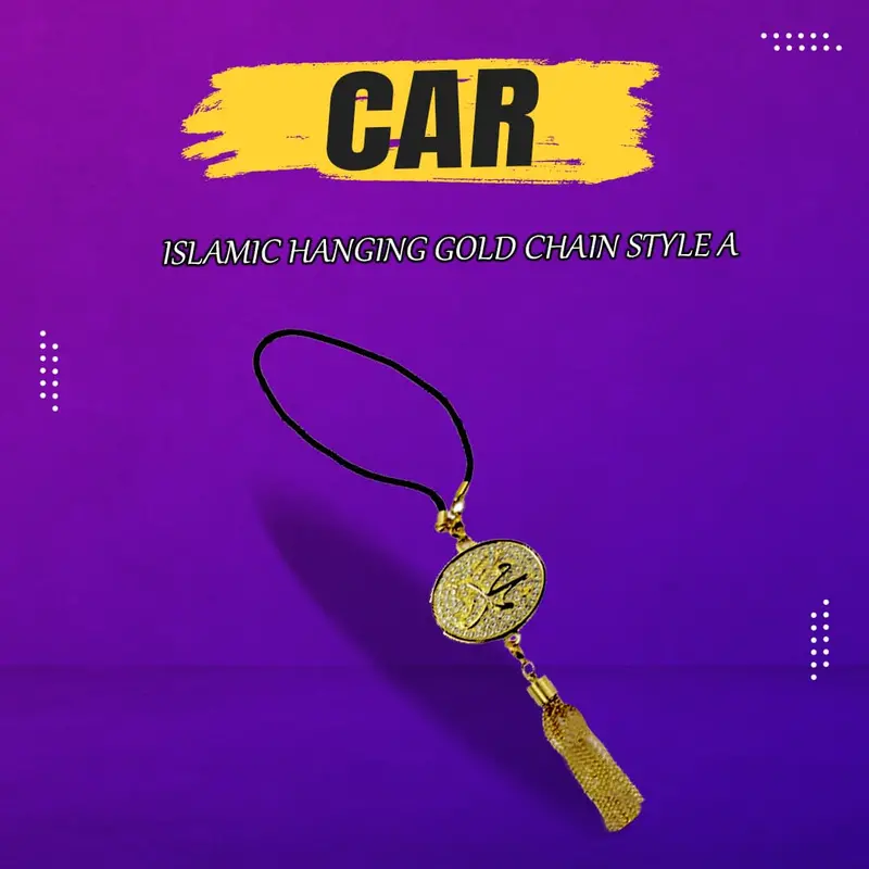 Car Islamic Hanging Gold Chain Style A 2